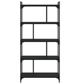 VidaXL Boekenkast 5-laags 76x32x158 cm bewerkt hout zwart