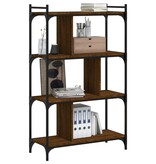 VidaXL Boekenkast 4-laags 76x32x123 cm bewerkt hout bruineikenkleurig