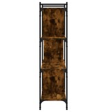 VidaXL Boekenkast 4-laags 76x32x123 cm bewerkt hout gerookt eikenkleur