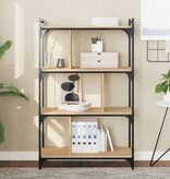 VidaXL Boekenkast 4-laags 76x32x123 cm bewerkt hout sonoma eikenkleur