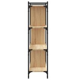 VidaXL Boekenkast 4-laags 76x32x123 cm bewerkt hout sonoma eikenkleur