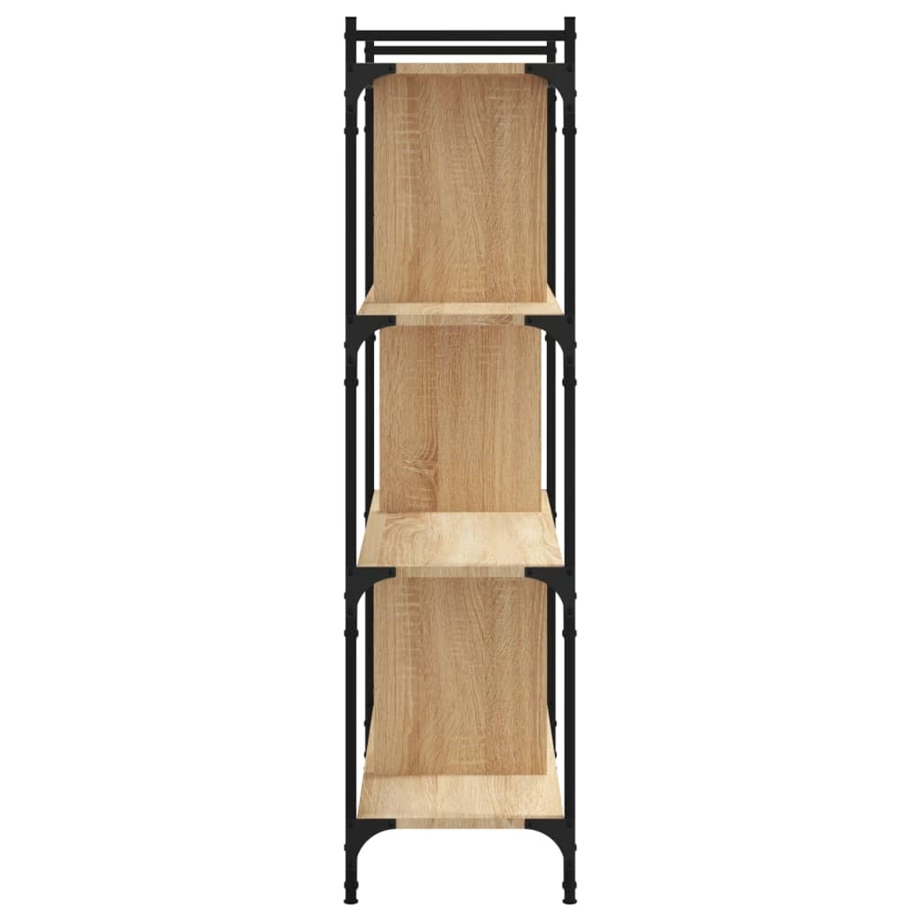 VidaXL Boekenkast 4-laags 76x32x123 cm bewerkt hout sonoma eikenkleur