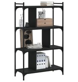 VidaXL Boekenkast 4-laags 76x32x123 cm bewerkt hout zwart