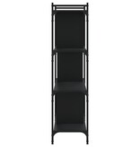 VidaXL Boekenkast 4-laags 76x32x123 cm bewerkt hout zwart