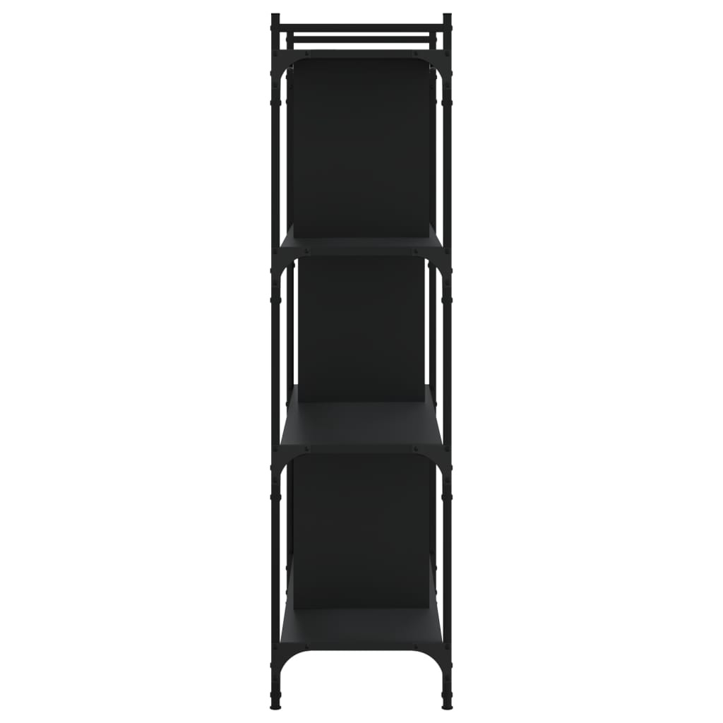 VidaXL Boekenkast 4-laags 76x32x123 cm bewerkt hout zwart