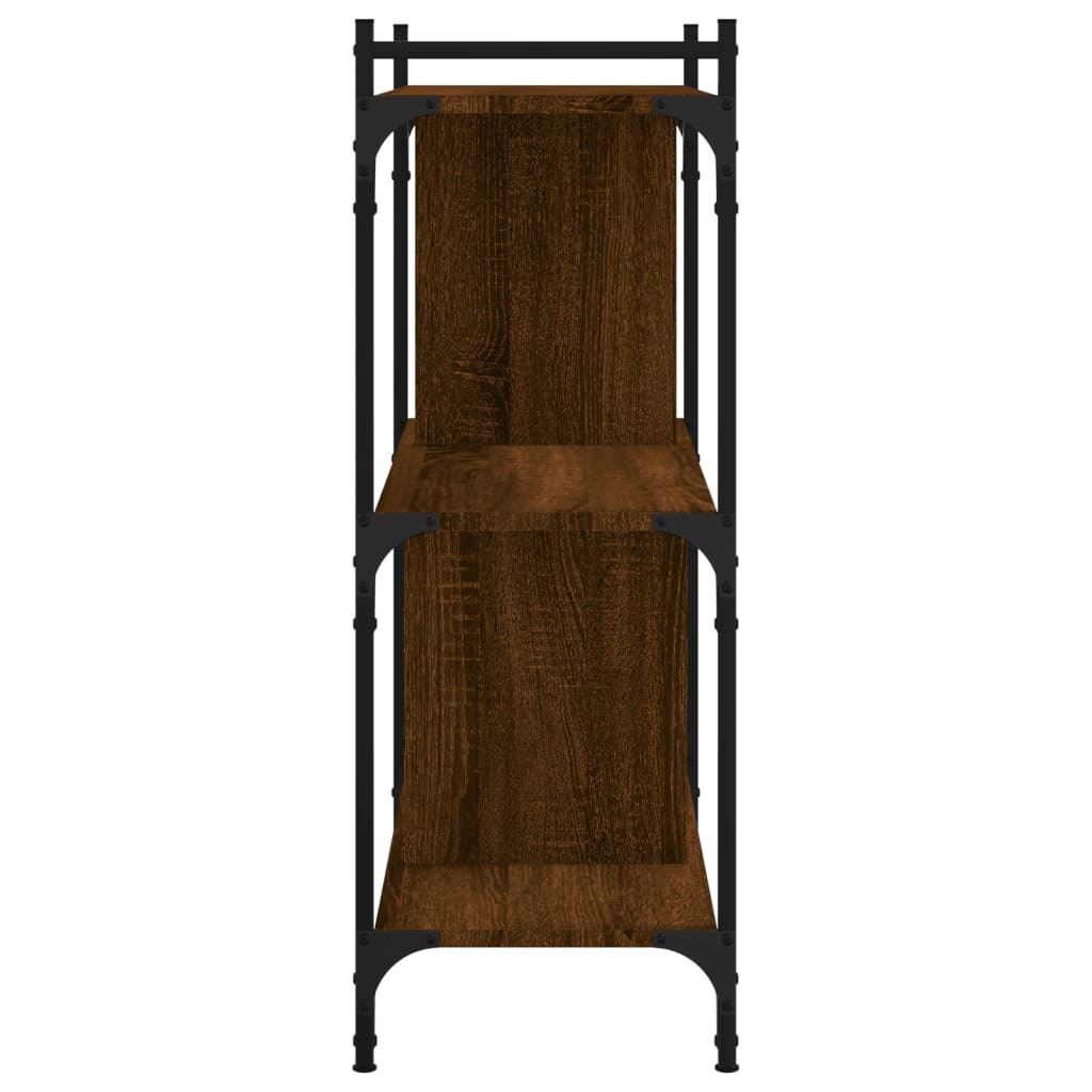 VidaXL Boekenkast 3-laags 76x32x88 cm bewerkt hout bruineikenkleurig