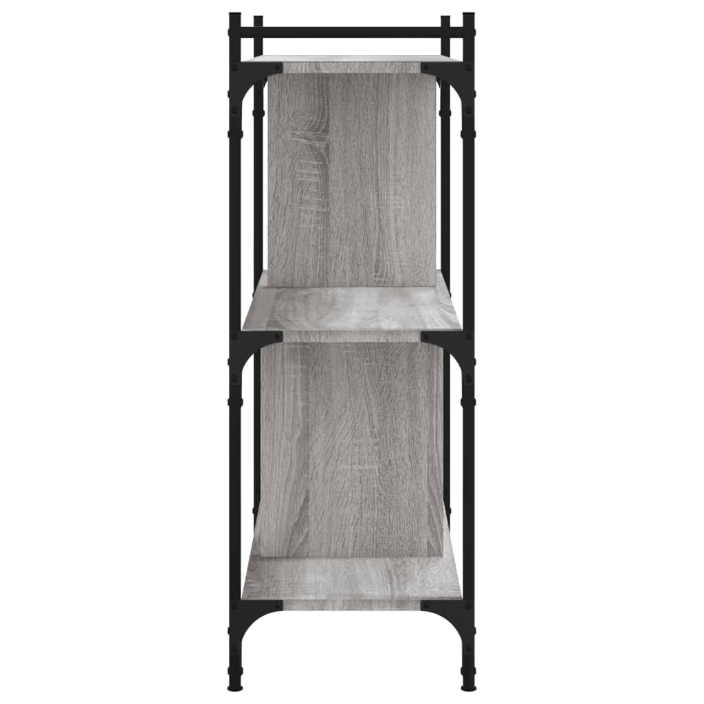 VidaXL Boekenkast 3-laags 76x32x88 cm bewerkt hout grijs sonoma