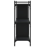 VidaXL Boekenkast 3-laags 76x32x88 cm bewerkt hout zwart