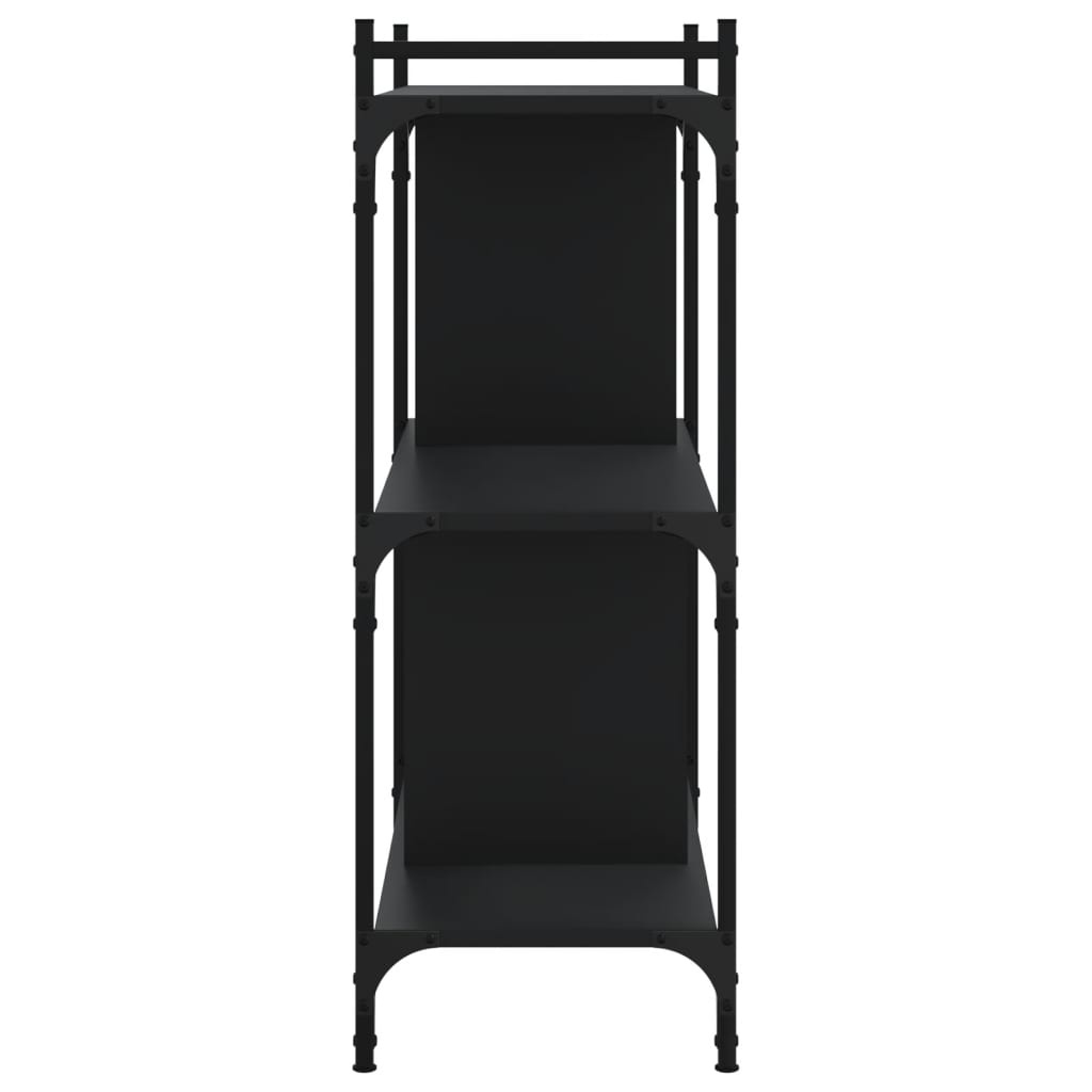 VidaXL Boekenkast 3-laags 76x32x88 cm bewerkt hout zwart