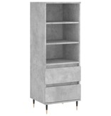 VidaXL Hoge kast 40x36x110 cm bewerkt hout betongrijs