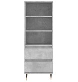 VidaXL Hoge kast 40x36x110 cm bewerkt hout betongrijs