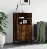 VidaXL Hoge kast 60x36x110 cm bewerkt hout gerookt eikenkleurig