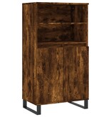 VidaXL Hoge kast 60x36x110 cm bewerkt hout gerookt eikenkleurig