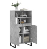VidaXL Hoge kast 60x36x110 cm bewerkt hout betongrijs