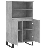 VidaXL Hoge kast 60x36x110 cm bewerkt hout betongrijs