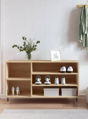 VidaXL Schoenenkast 102x36x60 cm bewerkt hout sonoma eikenkleurig