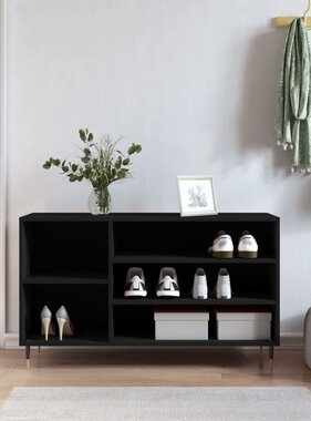 VidaXL Schoenenkast 102x36x60 cm bewerkt hout zwart