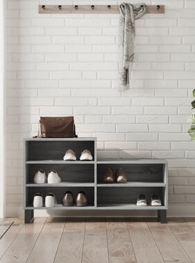 VidaXL Schoenenkast 102x36x60 cm bewerkt hout sonoma grijs