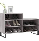 VidaXL Schoenenkast 102x36x60 cm bewerkt hout sonoma grijs