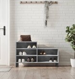 VidaXL Schoenenkast 102x36x60 cm bewerkt hout betongrijs