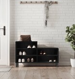 VidaXL Schoenenkast 102x36x60 cm bewerkt hout zwart