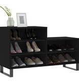 VidaXL Schoenenkast 102x36x60 cm bewerkt hout zwart