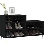 VidaXL Schoenenkast 102x36x60 cm bewerkt hout zwart