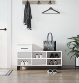 VidaXL Schoenenkast 102x36x60 cm bewerkt hout wit