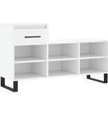 VidaXL Schoenenkast 102x36x60 cm bewerkt hout wit