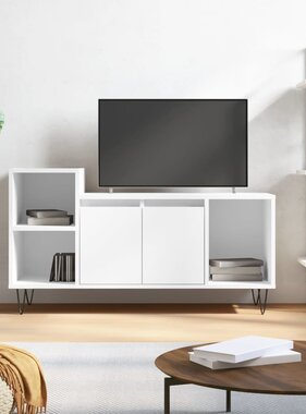 VidaXL Tv-meubel 100x35x55 cm bewerkt hout hoogglans wit