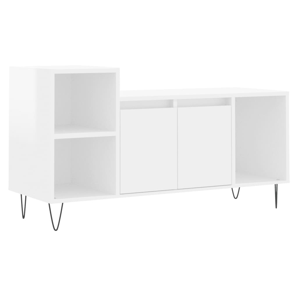 VidaXL Tv-meubel 100x35x55 cm bewerkt hout hoogglans wit