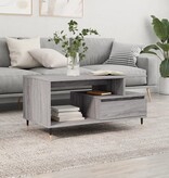 VidaXL Salontafel 90x49x45 cm bewerkt hout grijs sonoma