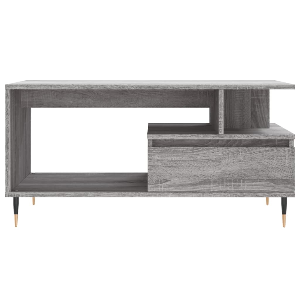 VidaXL Salontafel 90x49x45 cm bewerkt hout grijs sonoma