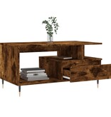 VidaXL Salontafel 90x49x45 cm bewerkt hout gerookt eikenkleurig