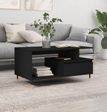 VidaXL Salontafel 90x49x45 cm bewerkt hout zwart