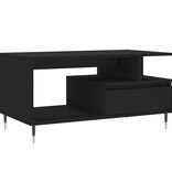 VidaXL Salontafel 90x49x45 cm bewerkt hout zwart
