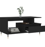 VidaXL Salontafel 90x49x45 cm bewerkt hout zwart