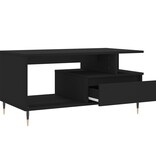 VidaXL Salontafel 90x49x45 cm bewerkt hout zwart