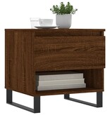 VidaXL Salontafels 2 st 50x46x50 cm bewerkt hout bruineikenkleurig