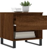 VidaXL Salontafels 2 st 50x46x50 cm bewerkt hout bruineikenkleurig