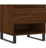 VidaXL Salontafels 2 st 50x46x50 cm bewerkt hout bruineikenkleurig