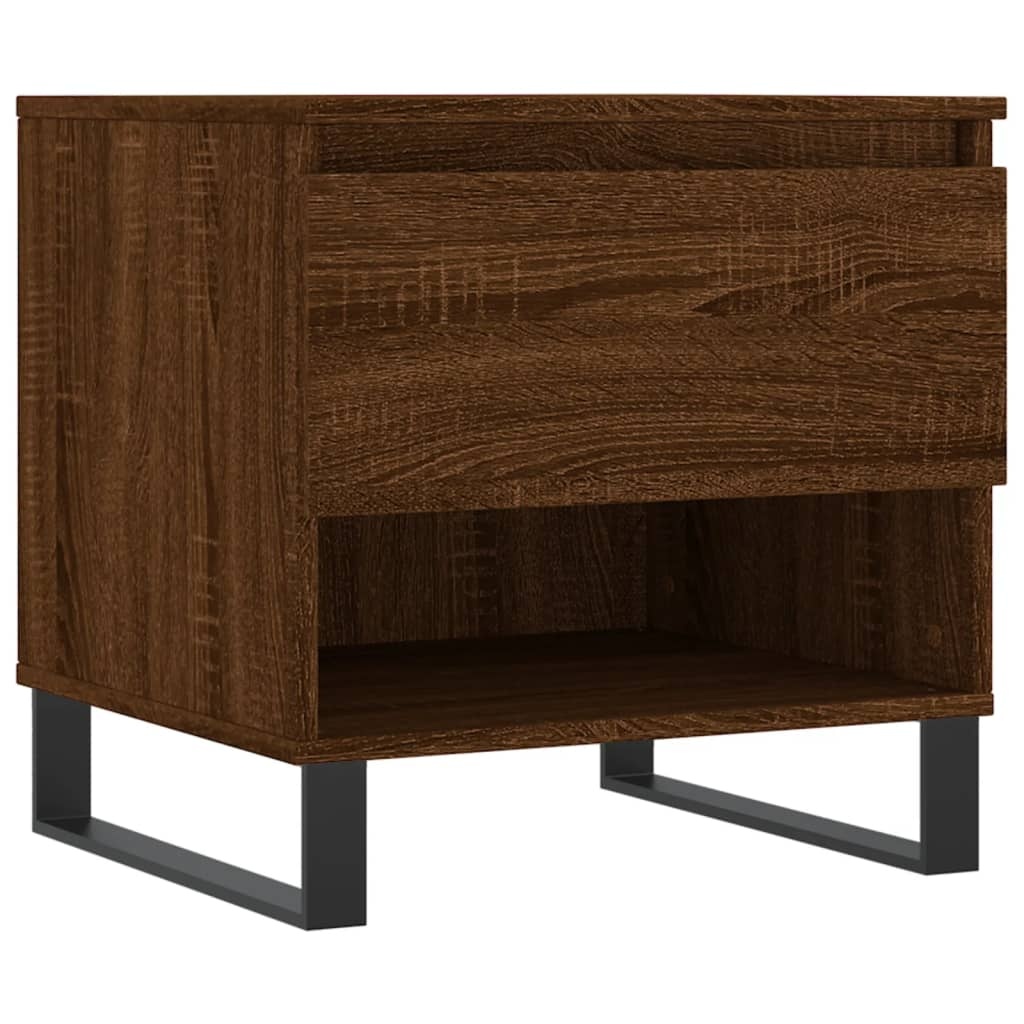 VidaXL Salontafels 2 st 50x46x50 cm bewerkt hout bruineikenkleurig
