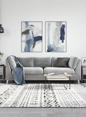 VidaXL Salontafels 2 st 50x46x50 cm bewerkt hout grijs sonoma eiken