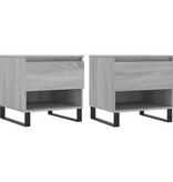 VidaXL Salontafels 2 st 50x46x50 cm bewerkt hout grijs sonoma eiken