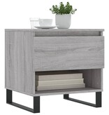 VidaXL Salontafels 2 st 50x46x50 cm bewerkt hout grijs sonoma eiken