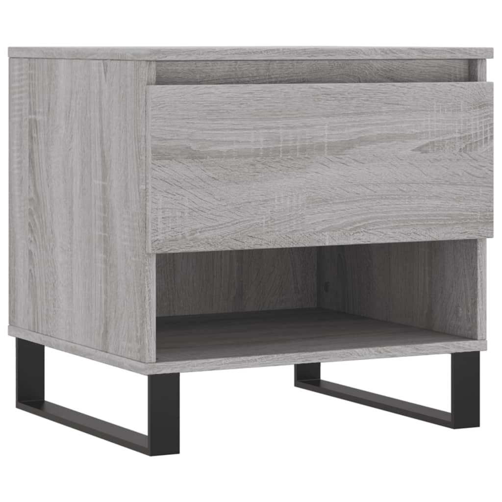VidaXL Salontafels 2 st 50x46x50 cm bewerkt hout grijs sonoma eiken