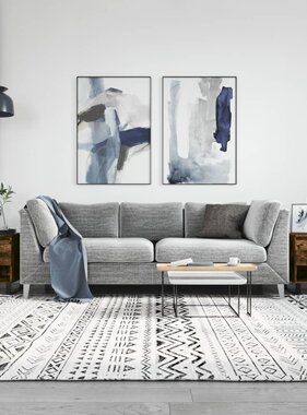 VidaXL Salontafels 2 st 50x46x50 cm bewerkt hout gerookt eikenkleurig