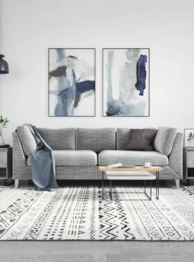 VidaXL Salontafels 2 st 50x46x50 cm bewerkt hout betongrijs