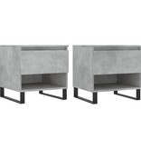 VidaXL Salontafels 2 st 50x46x50 cm bewerkt hout betongrijs