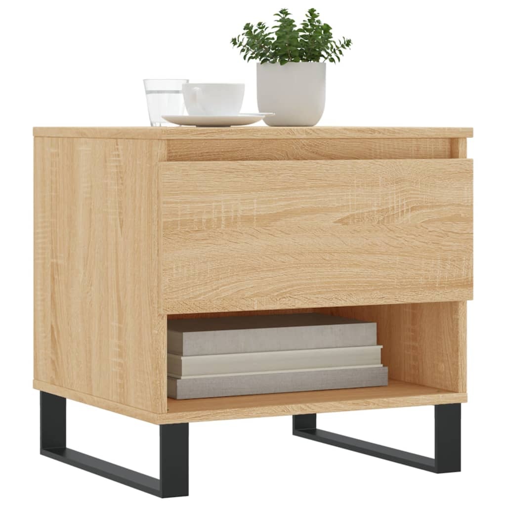 VidaXL Salontafels 2 st 50x46x50 cm bewerkt hout sonoma eikenkleurig